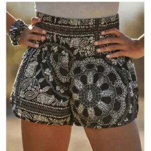 Free People Movement The Way Home Bandana print Shorts S Athleisure Athleisure